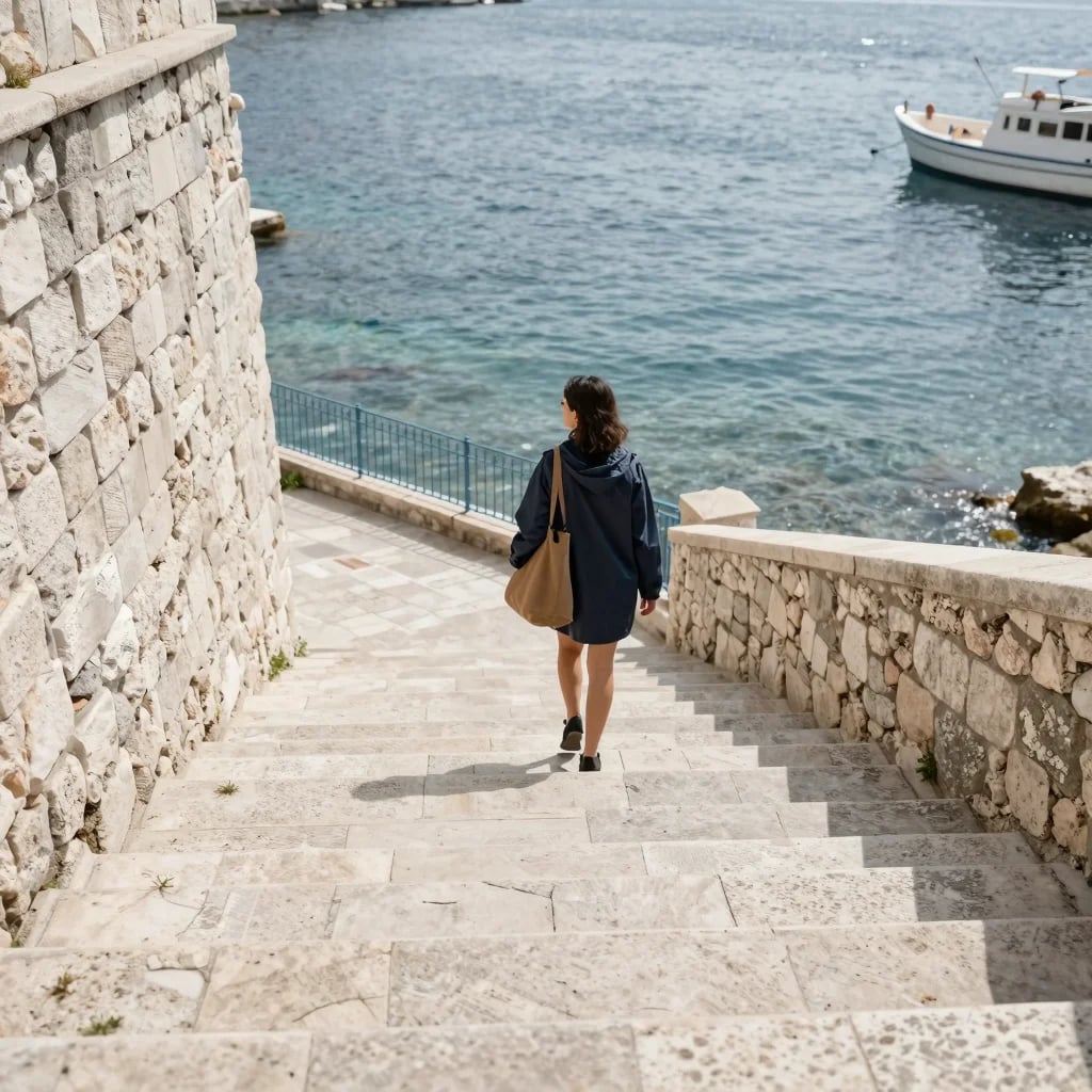 Dubrovnik Harbor Stairs