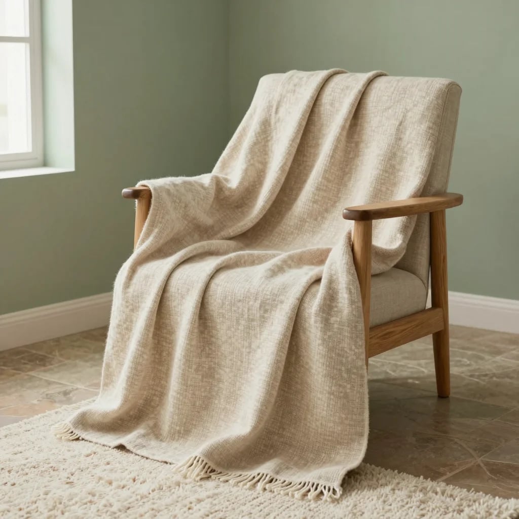 Oat Linen Throw